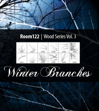木シリーズ Vol. 3 冬の枝の photoshop のブラシ