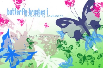 蝶は私は photoshop のブラシをブラシします。