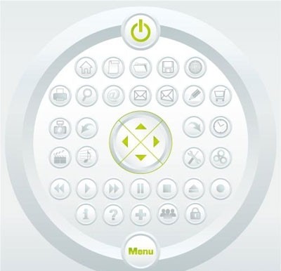 Web アプリケーションのベクターの web デザイン - 無料ベクター アイコンを設定