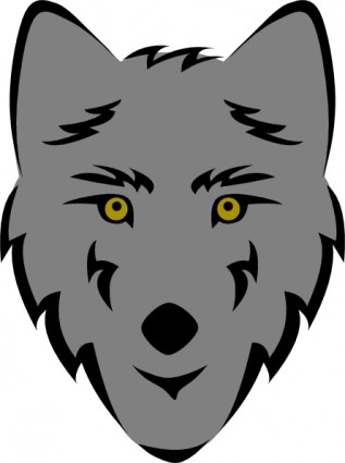 シンプルな狼頭の様式化されたクリップ アート ベクター クリップ アート 無料ベクター 無料素材イラスト ベクターのフリーデザイナー