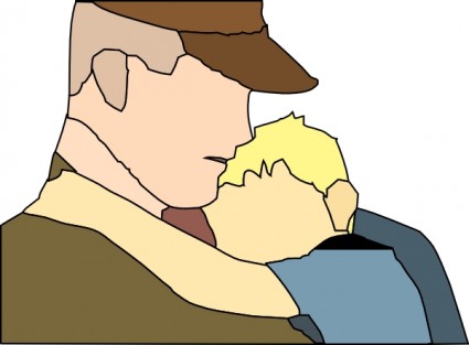 ベクター クリップ アート - 無料ベクター クリップ アートのガウイング離れて抱擁