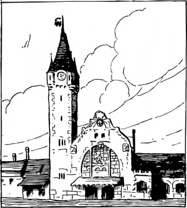 鉄道駅クリップアート ベクター クリップ アート - 無料ベクター