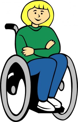 車椅子で女の子クリップアート ベクター クリップ アート 無料ベクター 無料素材イラスト ベクターのフリーデザイナー