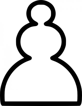 チェス白のポーンの作品クリップ アート ベクター クリップ アート - 無料ベクター