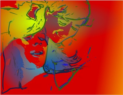 精神病の人々 の肖像画クリップ アート ベクター クリップ アート - 無料ベクター