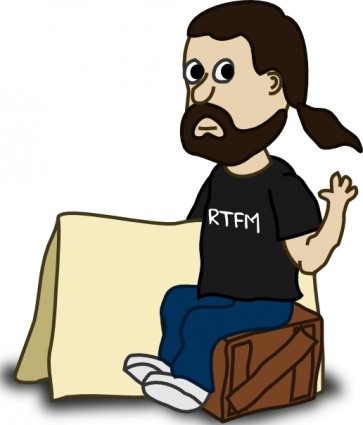 コミック文字座っているクリップ アート ベクター クリップ アート - 無料ベクター