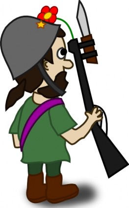 コミック文字兵士クリップ アート ベクター クリップ アート - 無料ベクター