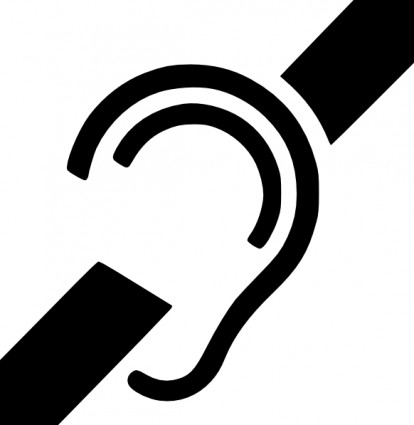 聴覚障害者のシンボルのクリップアート ベクター クリップ アート - 無料ベクター