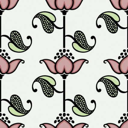 Flowers4elsie シームレス パターン ベクター花 - 無料ベクター