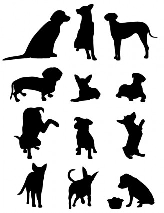 13 犬ベクター シルエット ベクター動物 無料ベクター 無料素材イラスト ベクターのフリーデザイナー