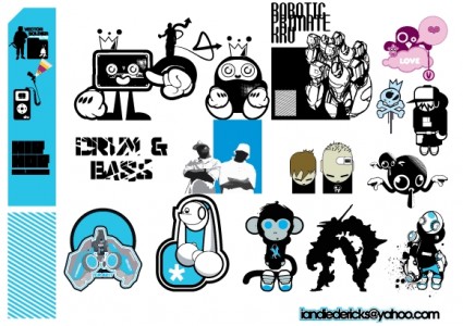 色形やパターン ベクター漫画 - 無料ベクター