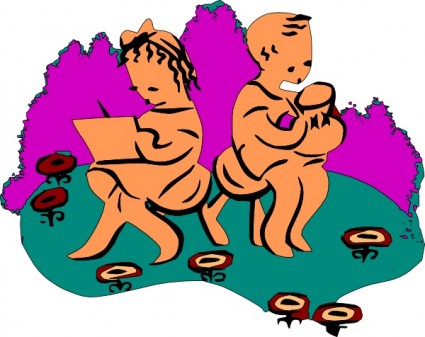 ベクター クリップ アート - 無料ベクター クリップ アートのサンタのクリスマス プレゼント