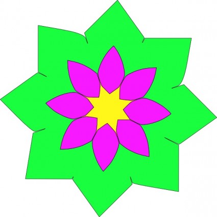 幾何学的な花の形クリップ アート ベクター クリップ アート - 無料ベクター