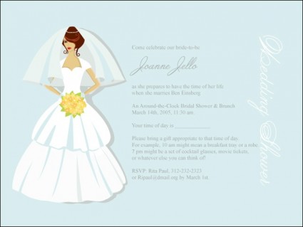 ブライダル シャワー カード ベクター misc - 無料ベクター