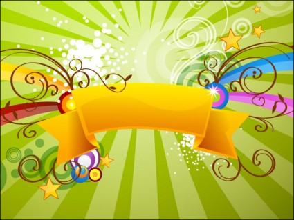 緑の花の背景ベクター花 - 無料ベクター