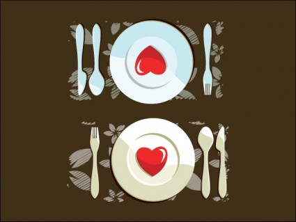 ディナーの 2 ベクターその他 - 無料ベクター