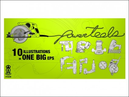 電源ツール 10 パック ベクターその他 - 無料ベクター