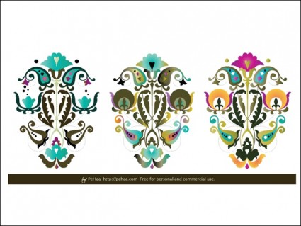 民俗紙カット ベクター花 - 無料ベクター