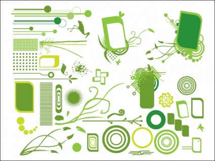 有機デザイン要素ベクターのアイコン - 無料ベクター