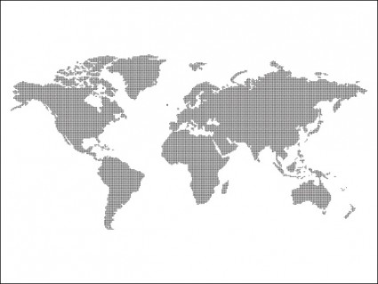 その他世界地図ベクター ドット - 無料ベクター