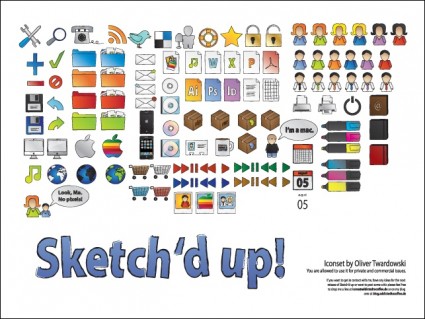 最大 sketch'd ！ベクターのアイコン - 無料ベクター