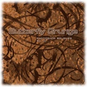 蝶グランジ ブラシ photoshop のブラシ