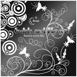 まんじと花のブラシの PS の photoshop のブラシ