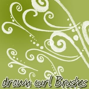 巻き毛のブラシ photoshop のブラシの描画