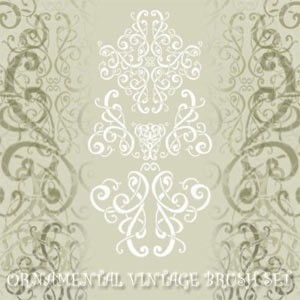 装飾用ビンテージ ブラシセット 1 photoshop のブラシ