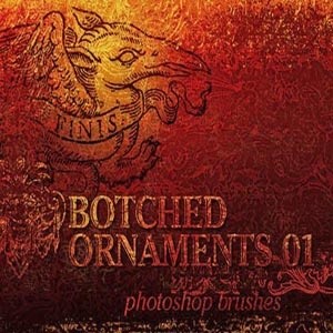 Photoshop のブラシはやり損われた装飾品