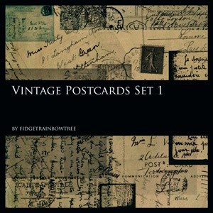 ヴィンテージはがきの photoshop のブラシ