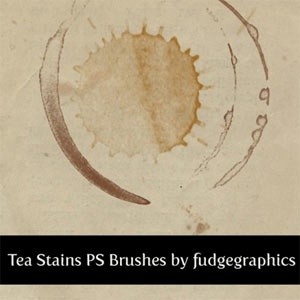 Photoshop のブラシ： 紅茶の汚れの photoshop のブラシ