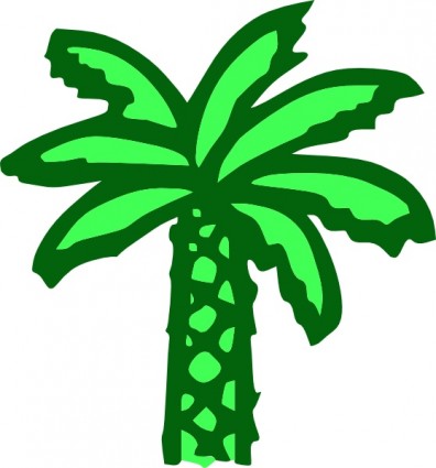 緑のヤシの木のクリップアート ベクター クリップ アート - 無料ベクターの漫画します。