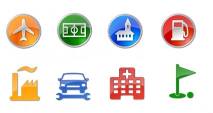 POI ベクター アイコン ベクターのアイコン - 無料ベクター