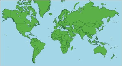 世界のベクター ベクターその他 - 無料ベクターの地図