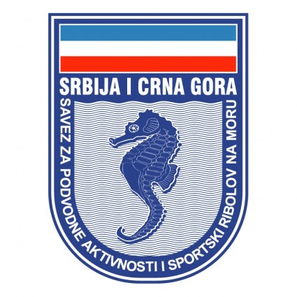 水中活動や海のセルビアとモンテネグロ無料でスポーツフィッシング連合ベクター 226.76 KB