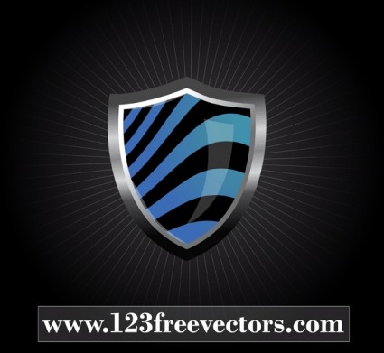 光沢のある波ストライプ シールド ベクター misc - 無料ベクター