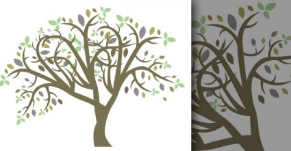 ベクターのカラフルな木の植物 - 無料ベクターをベクターします。