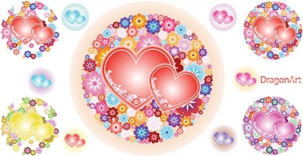 ベクターの花の心ベクター花 - 無料ベクター