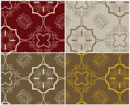 無料のシームレスなパターン ベクター花 - 無料ベクター