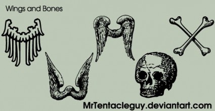 翼と骨のベクターのベクターその他 - 無料ベクターします。