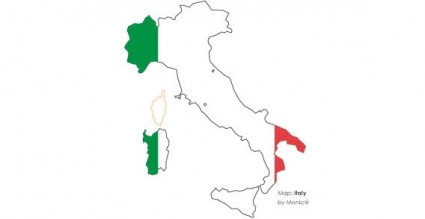 イタリア地図ベクターその他 - 無料ベクター