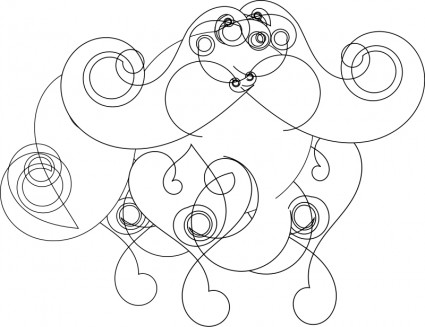 抽象的なヤク無料ベクター 143.89 KB