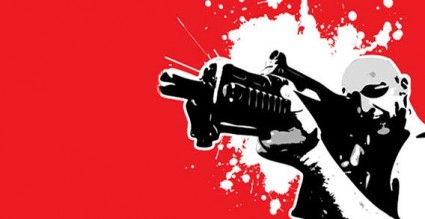 男とスプラッタのベクター無料ベクター