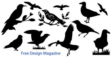 鳥のシルエット ベクター動物 無料ベクター 無料素材イラスト ベクターのフリーデザイナー
