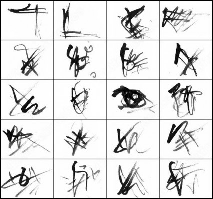 真っ黒なストロークのブラシ photoshop のブラシ