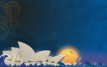 シドニー ・ オペラ ・ ハウス劇場無料ベクター 1.55 MB