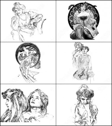 美容ガールズ ブラシ photoshop のブラシします。