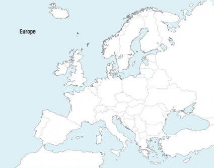ヨーロッパ地図ベクター無料ベクター 1.09 MB