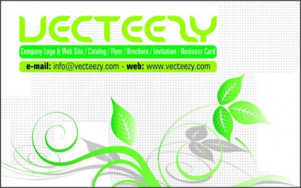 グリーン ビジネス カード テンプレート無料ベクター 2.29 MB